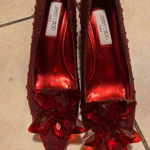 Cinderella jimmy Choo read style shoes absolutely stunning the most beautiful - Picture 5 of 7